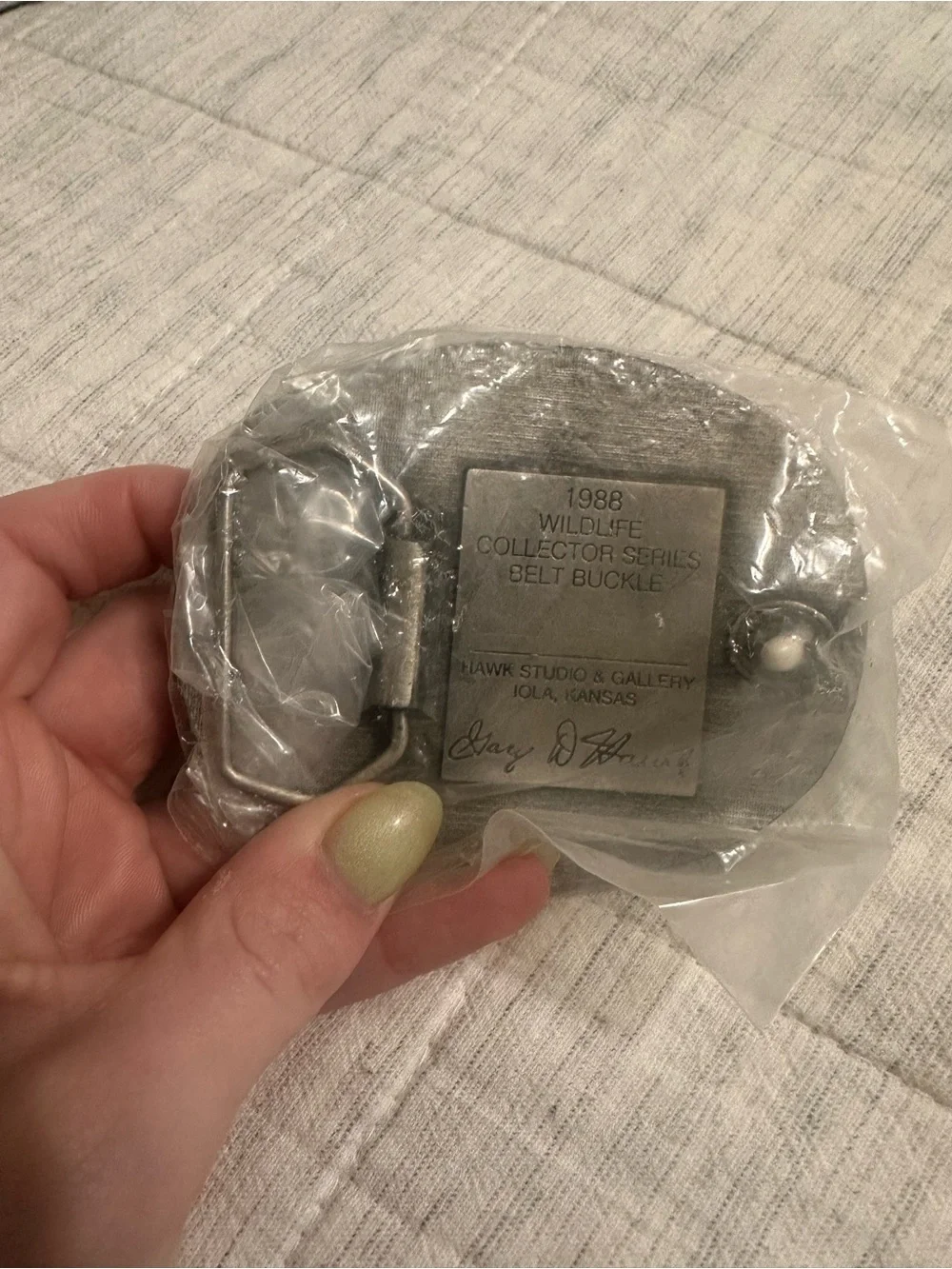 Scattered Covey Belt Buckle - Pewter Toned Signed Gary Hawk